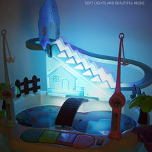 Load image into Gallery viewer, Electric Magnetic Fishing Toy Old Penguin Climb Stairs Music Light Play Educate